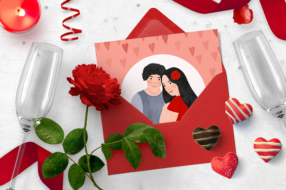 Wedding & Valentine Portrait Creator in Illustrations - product preview 6