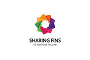 Sharing Fins Logo Template