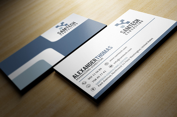 Simple Clean Business Card in Business Card Templates - product preview 1