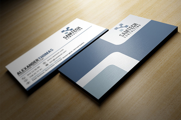 Simple Clean Business Card in Business Card Templates - product preview 3