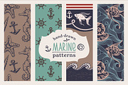 Marine Vintage Hand-drawn Patterns