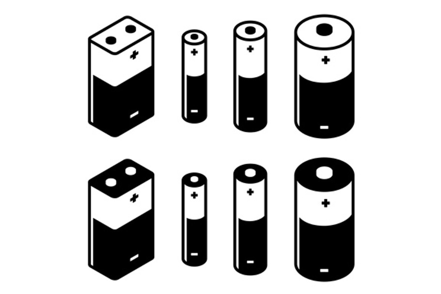 Battery Icons Set in Graphics - product preview 8