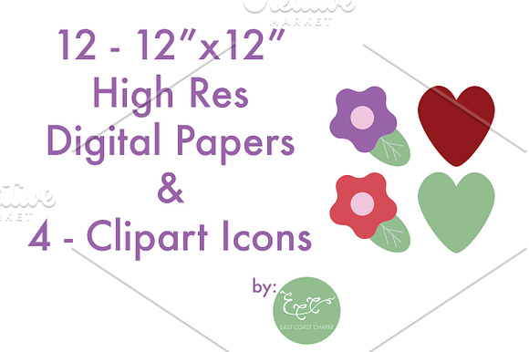 Valentine's Digital Paper in Graphics - product preview 1