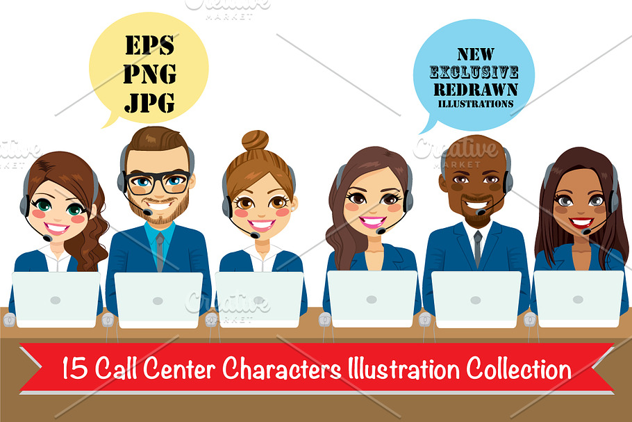 15 Call Center & Business Illust in Illustrations - product preview 8