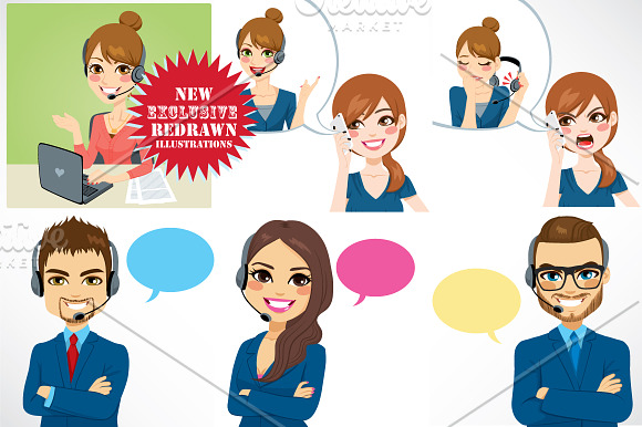 15 Call Center & Business Illust in Illustrations - product preview 2
