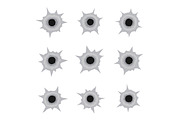 Bullet Holes Icons Set