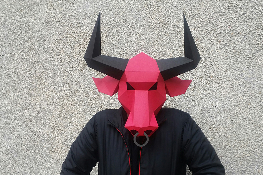 DIY Bull Mask - 3d papercrafts