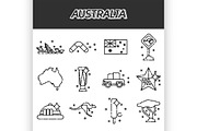 Australia icons set