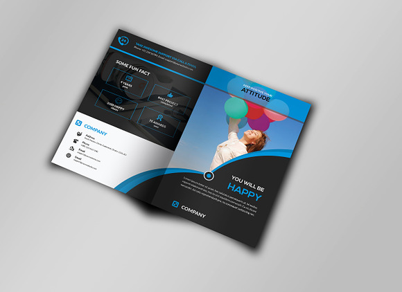 5 Clean Business Bi Fold Brochure in Brochure Templates - product preview 1