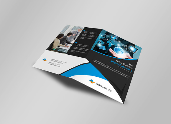 5 Clean Business Bi Fold Brochure in Brochure Templates - product preview 9
