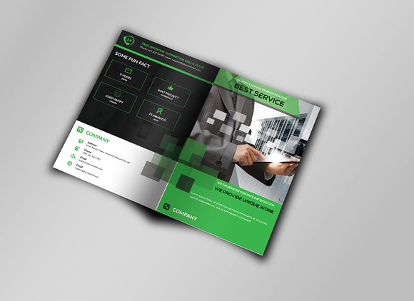 5 Clean Business Bi Fold Brochure in Brochure Templates - product preview 13