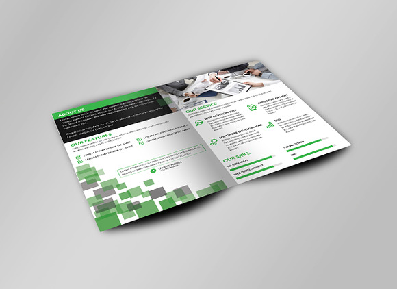 5 Clean Business Bi Fold Brochure in Brochure Templates - product preview 14