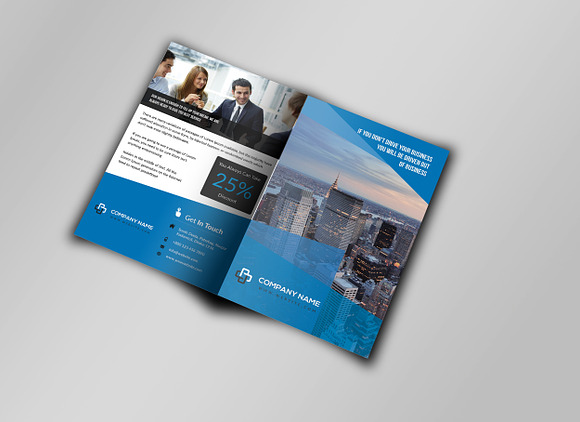 5 Clean Business Bi Fold Brochure in Brochure Templates - product preview 15