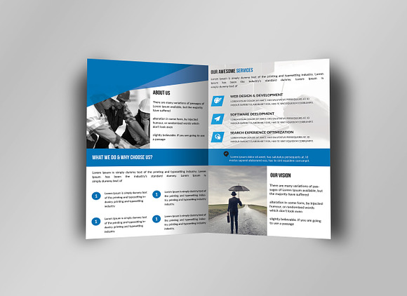 5 Clean Business Bi Fold Brochure in Brochure Templates - product preview 16