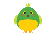 Cute parrot icon