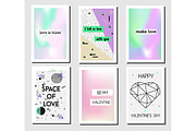 Romantic cards templates.Vector