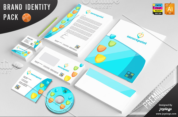 3D Shields IT Security Pointer Logo in Logo Templates - product preview 3