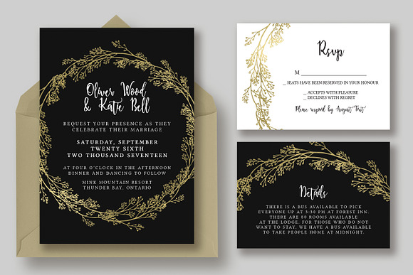 Dark & Dreamy Invitation Collection in Wedding Templates - product preview 1