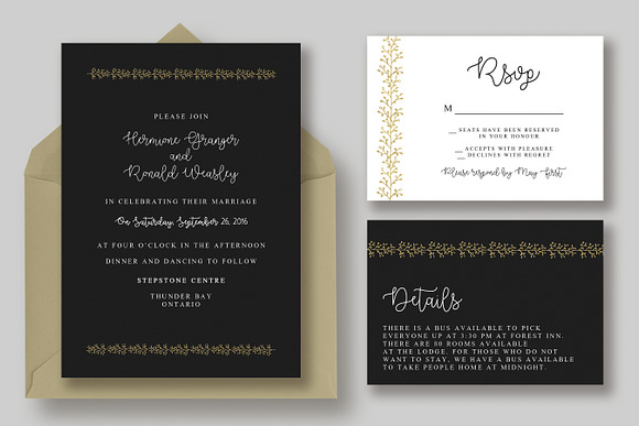 Dark & Dreamy Invitation Collection in Wedding Templates - product preview 2