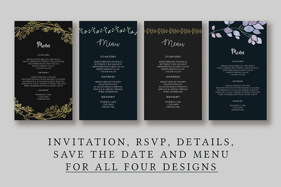 Dark & Dreamy Invitation Collection in Wedding Templates - product preview 6