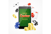 Casino Online Mobile Concept.