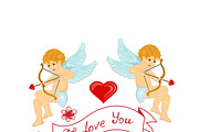 Valentine's Day concept. Cupid