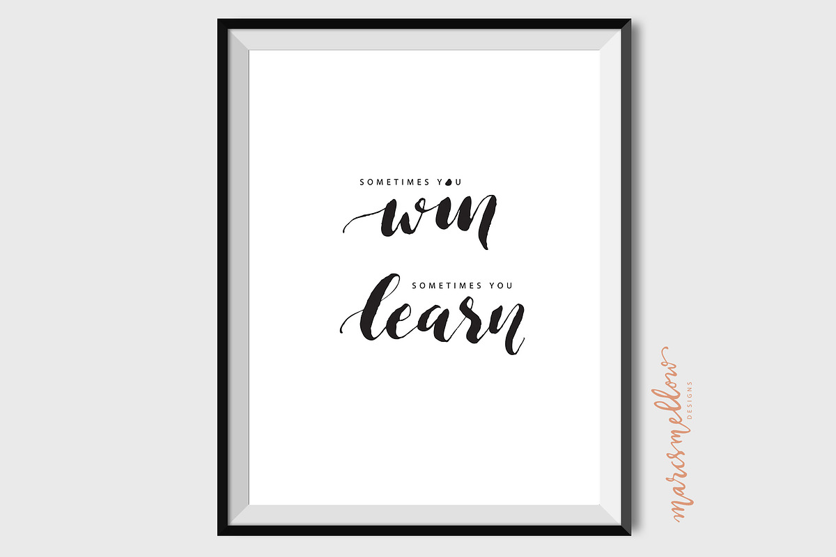 Handlettered printable quote in Illustrations - product preview 8
