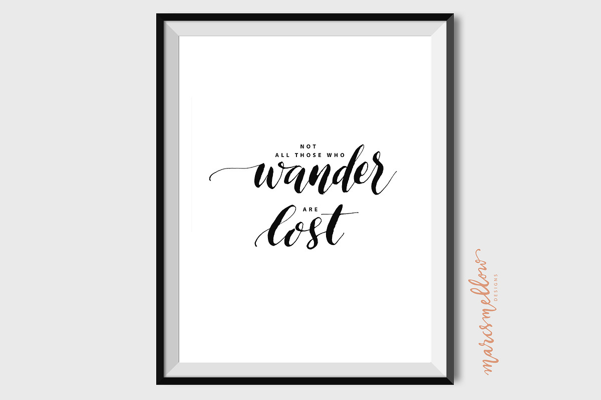 Handlettered printable quote in Illustrations - product preview 8