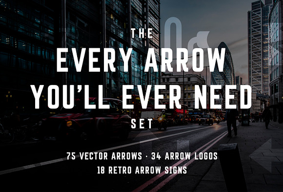 127 Vector Arrow Bundle & Arrow Font in Objects - product preview 1