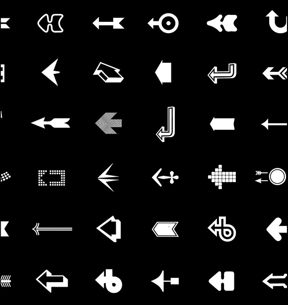 127 Vector Arrow Bundle & Arrow Font in Objects - product preview 4
