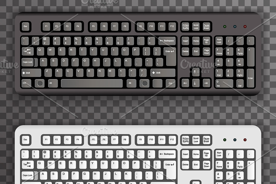 Keyboard Realistic in Icons - product preview 8