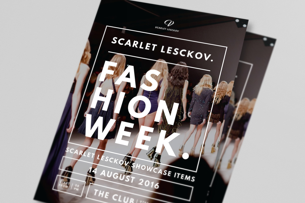 Catwalk Fashion Week Flyer in Flyer Templates - product preview 8