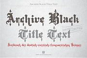 Archive Black Title Text