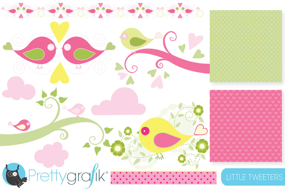 bird tweet clipart commercial use in Illustrations - product preview 8