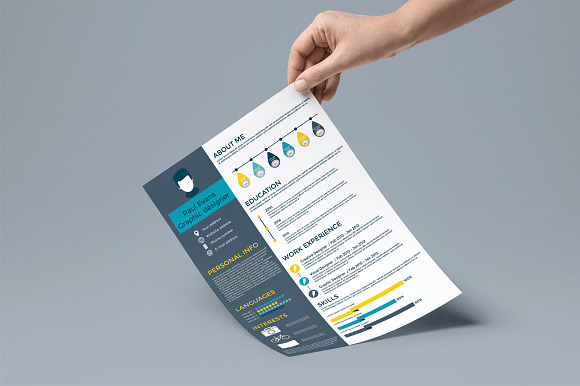 Infographics Resume Template in Resume Templates - product preview 2