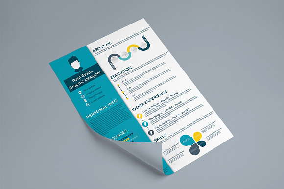 Infographics Resume Template in Resume Templates - product preview 4