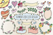 Elements for cute design