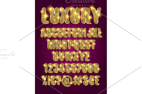 Luxury Gold Alphabet Set in Graphics - product preview 4