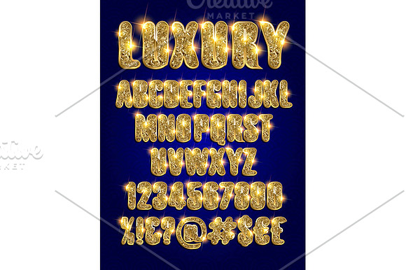 Luxury Gold Alphabet Set in Graphics - product preview 5