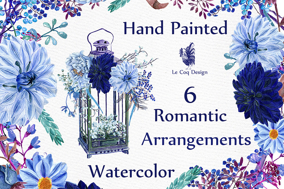 Watercolor floral clipart in Illustrations - product preview 8