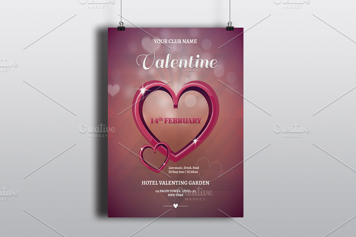 Valentines Party Flyer Template-V471 in Flyer Templates - product preview 8