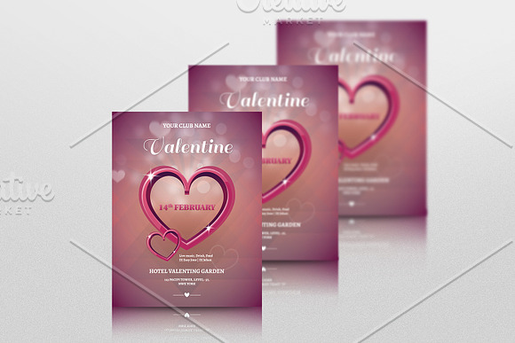 Valentines Party Flyer Template-V471 in Flyer Templates - product preview 1