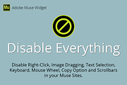 Disable Everything Adobe Muse Widget