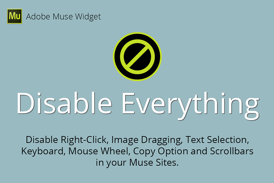 Disable Everything Adobe Muse Widget in Photoshop Plugins - product preview 8