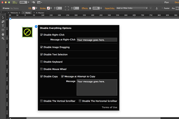 Disable Everything Adobe Muse Widget in Photoshop Plugins - product preview 1