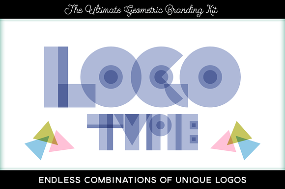 Logo Font Geometric Branding Kit in Objects - product preview 5