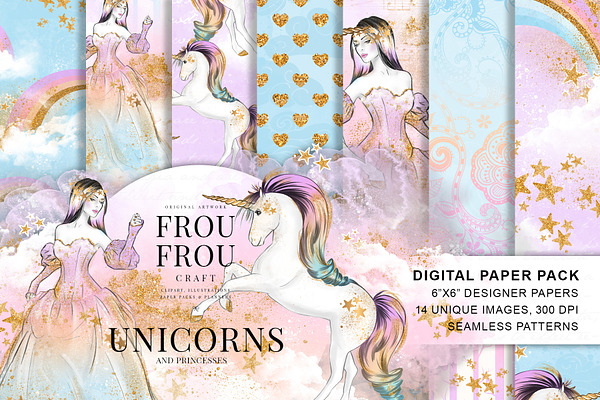 Princess and Unicorns Paper Pack