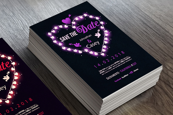 Save the Date - Invitation 04 in Wedding Templates - product preview 3