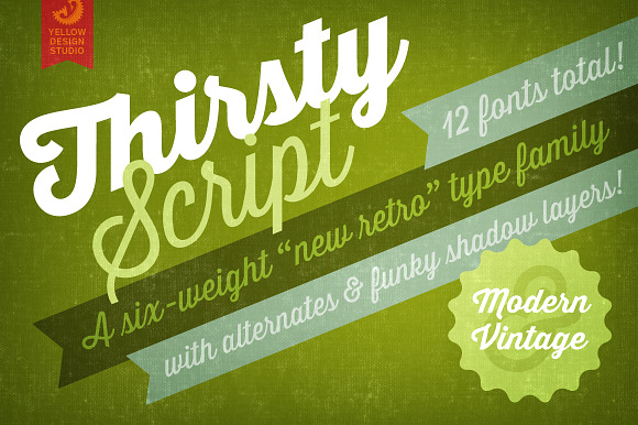Thirsty Script Font Family in Tattoo Fonts - product preview 4