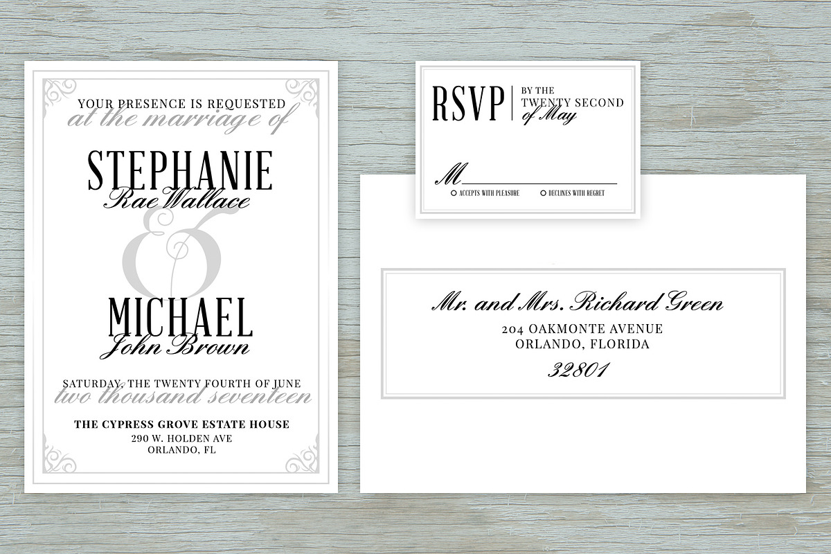 Classic B&W Wedding Suite in Wedding Templates - product preview 8